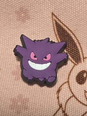 Jumping Gengar Croc Charm Pokémon Ghost Type Purple Action Pose Charm